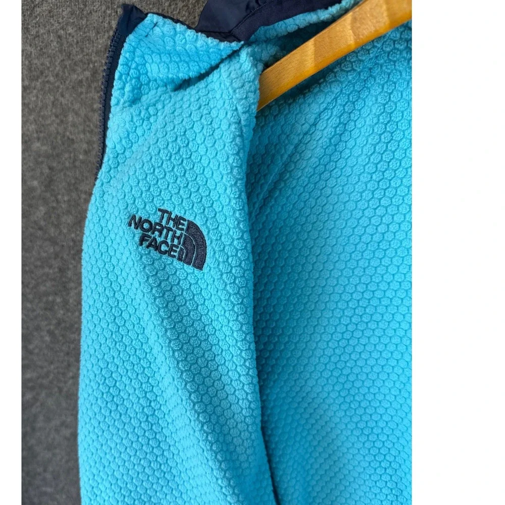 The North Face WindWall Jacket Boys L 14/16 Blue Reversible Hooded Windbreaker